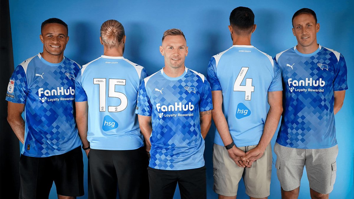Two designs on Derby's third shirt: front is a homage to their late 80s Umbro away, whereas the back is pure Coventry.