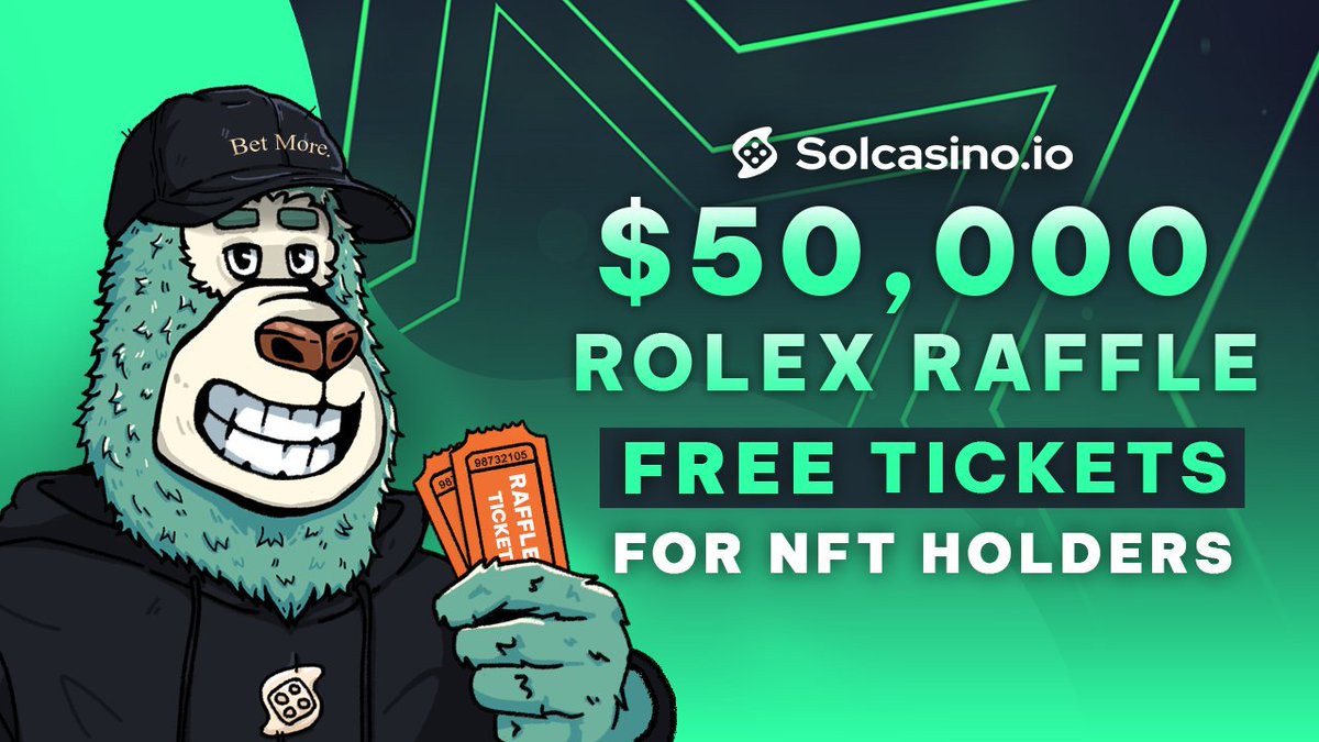 NFT Holders can now claim FREE tickets everyday for our $50,000 Rolex Raffle! 🔥 

Enter here:
tinyurl.com/SCSRaffle