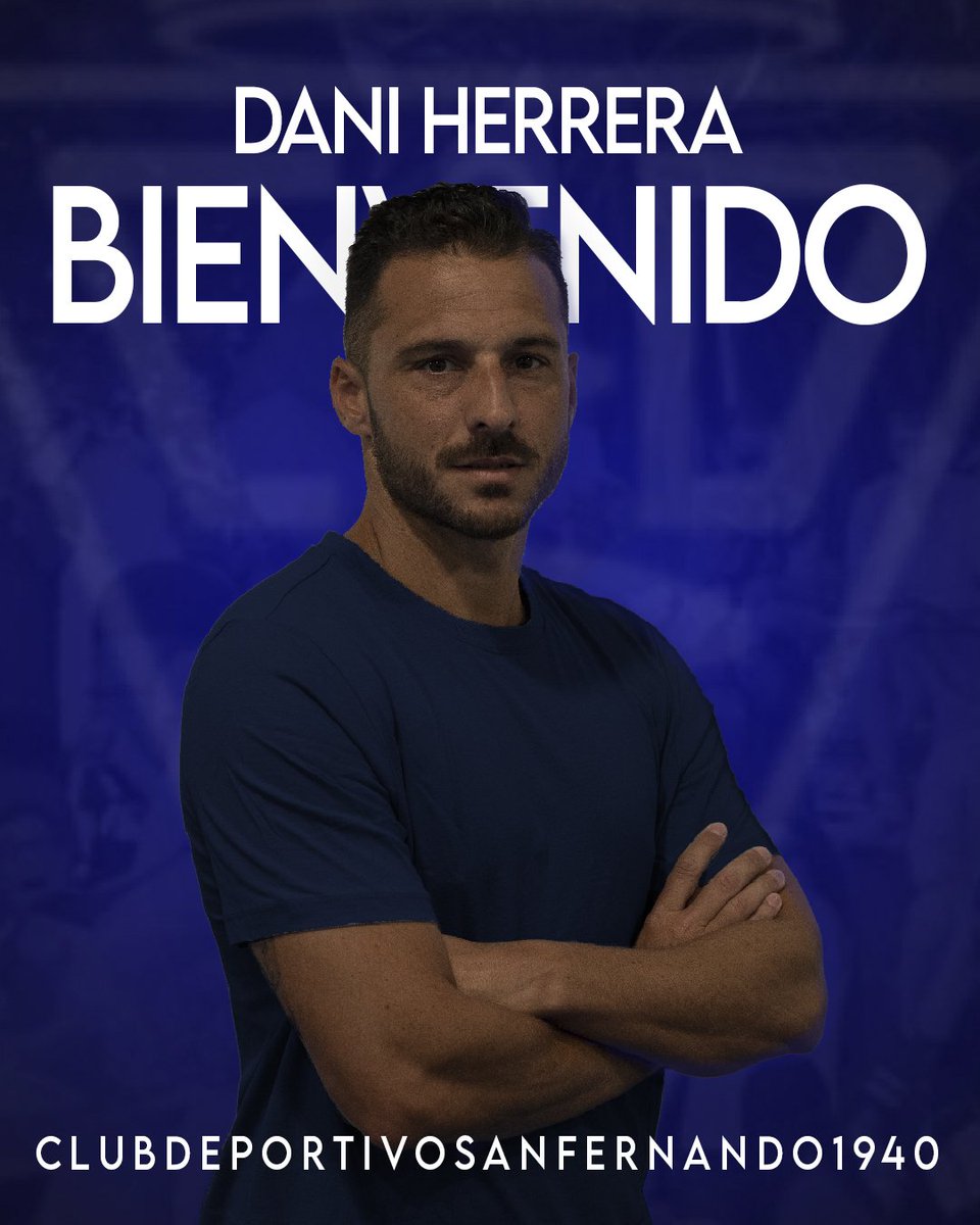 ✍🏻 ¡𝑫𝒂𝒏𝒊 𝑯𝒆𝒓𝒓𝒆𝒓𝒂 es nuevo jugador del #CDSanFernando1940!

💙 El experimentado delantero cañaílla, garantía de cara a gol, cumple su sueño de vestir la azulina. 

🦁 ¡Bienvenido, Dani!