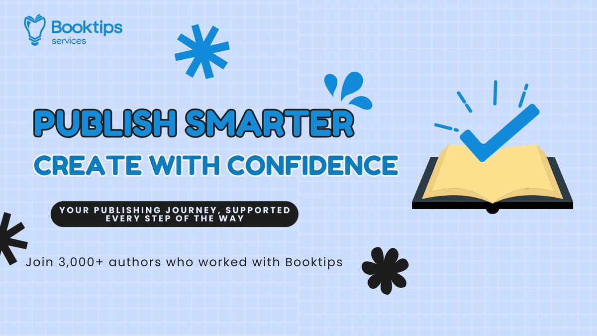 BooktipsAuthors's tweet image. 📚 Publish smarter, faster, and affordably، without compromising your vision.
From first draft to polished product, Booktips helps authors:
✏️ Edit with clarity
🎨 Design stunning covers
🎬 Create cinematic trailers
🎧 Turn stories into audiobooks
🌐 Build professional author…
