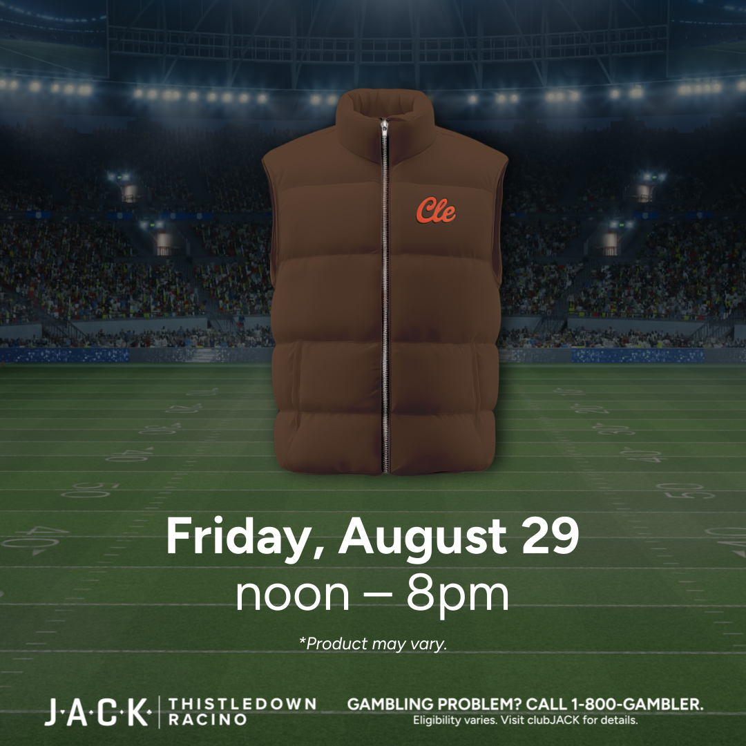 Get game-day (and fall) ready! 🍂🏈 Score our CLE vest giveaway on August 29th!