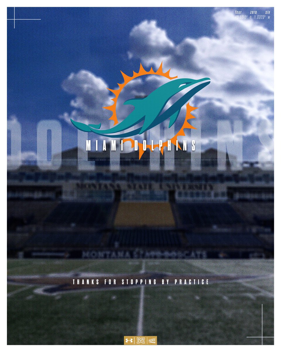 Montana State Football Recruiting (@therightcats) on Twitter photo Thank you to the <a href="/MiamiDolphins/">Miami Dolphins</a> for attending today's practice ‼️
#BobcatBuilt | #PhinsUp Thank you to the <a href="/MiamiDolphins/">Miami Dolphins</a> for attending today's practice ‼️
#BobcatBuilt | #PhinsUp