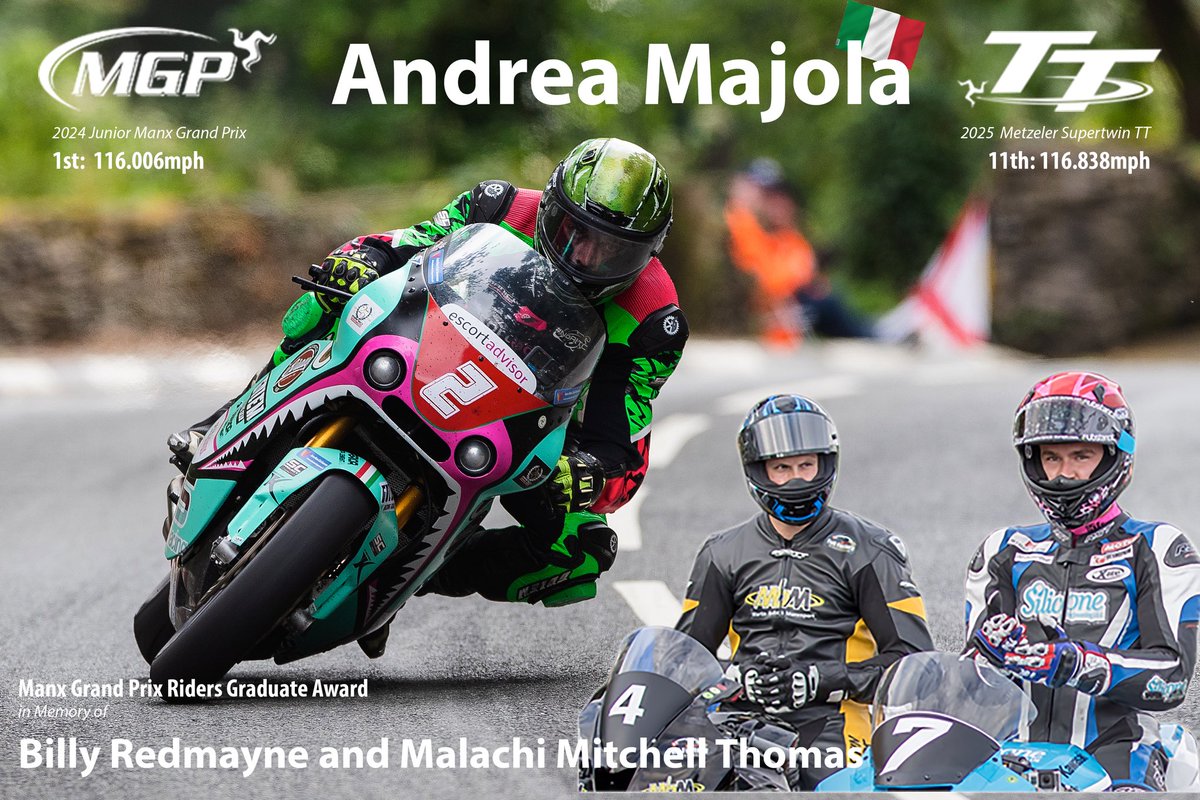 In the build up to the 2025 #ManxGrandPrix it’s good to remember these two former winners who were tragically killed in separate incidents prior to the 2016 TT.
The Billy Redmayne / Malachi Mitchell-Thomas ‘Graduate Award’ recognises the rider making the most successful