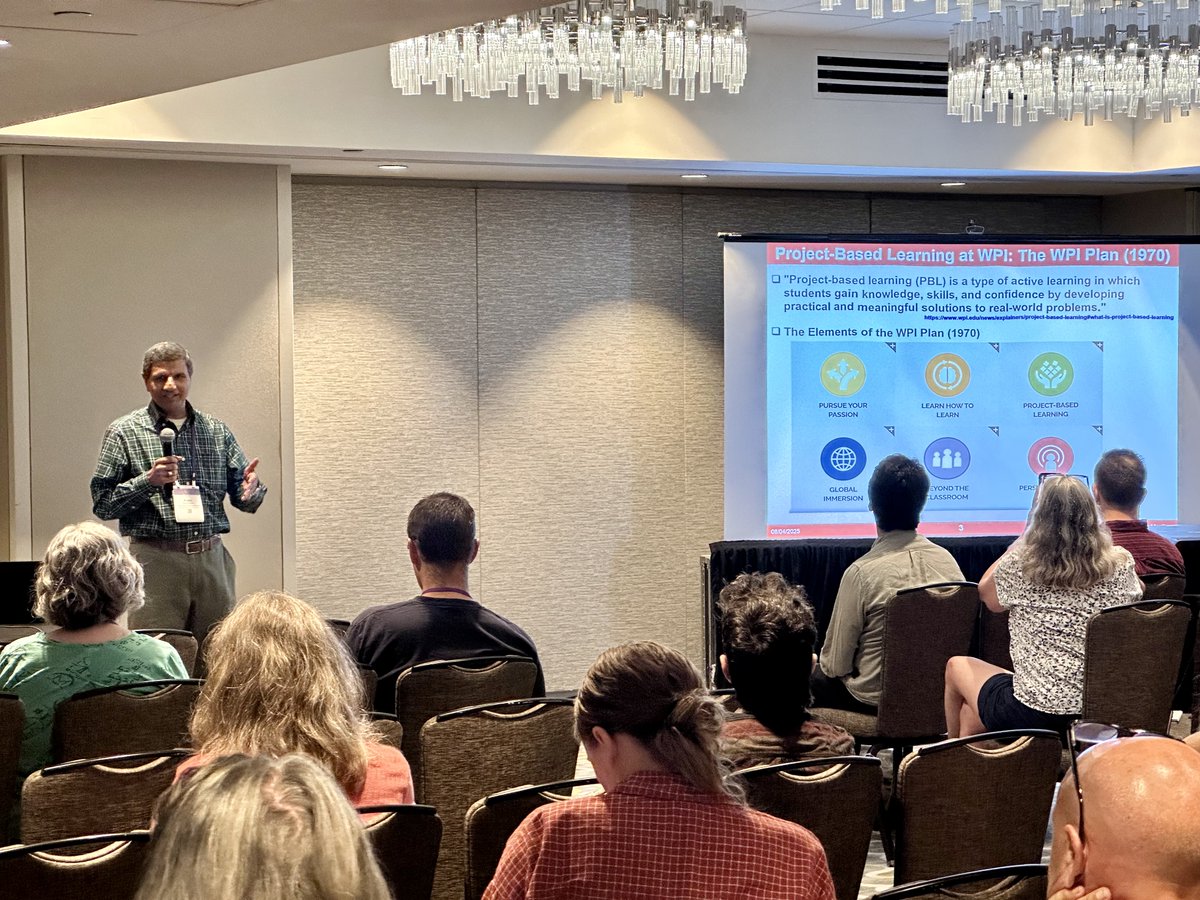 Presenting on the history of WPI's Project-Based Learning at the 2025 AAPT Summer Meeting in Washington, DC. First implemented in 1970, the WPI Plan celebrated its 50th anniversary in 2020. As of today, there are more than 50 WPI Project Centers located worldwide.