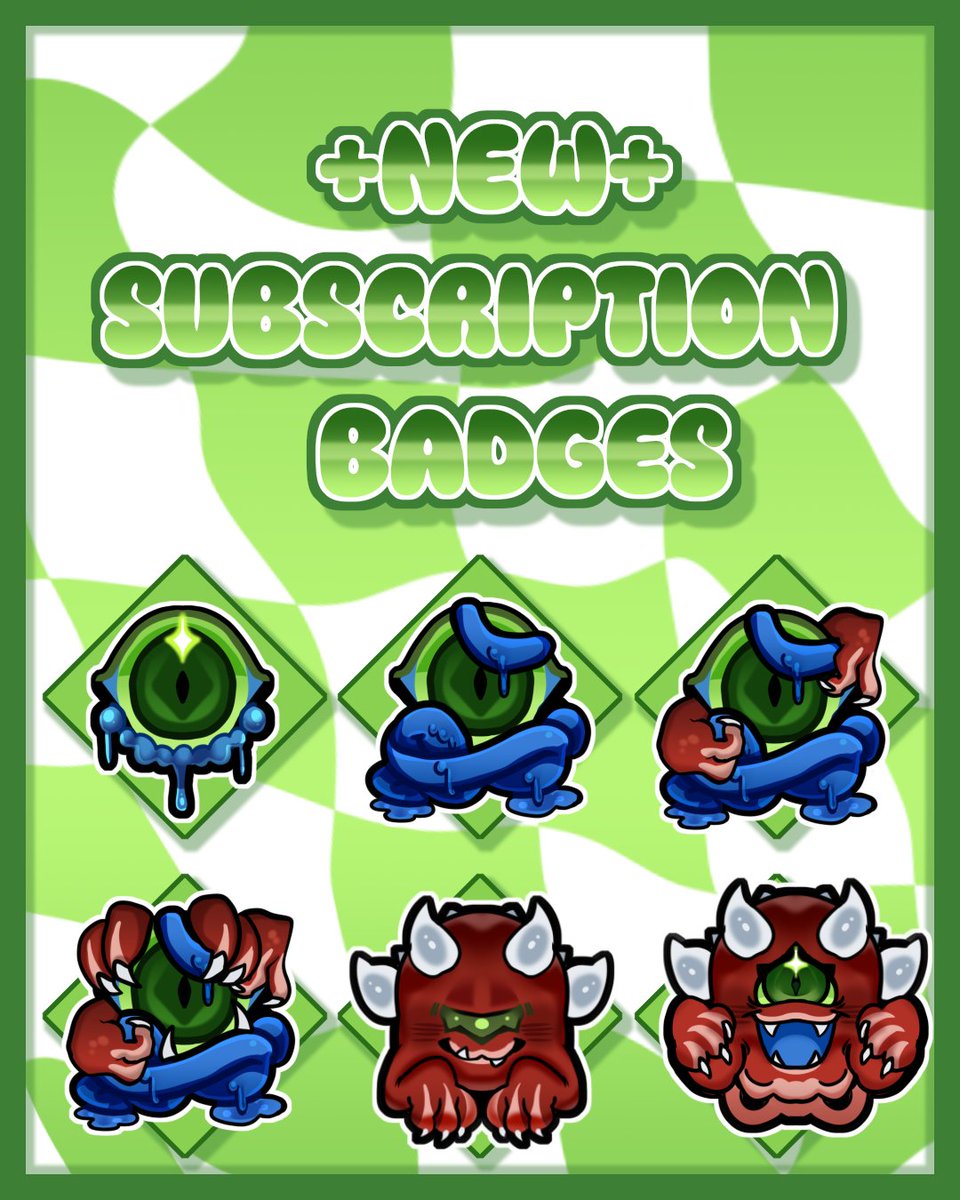 CacocoDotDemon's tweet image. Take a lookie at my new Subscription badges!
I drew them myself!
Every tier lets you build your very own Caco!!!
🟣twitch.tv/cacocodotdemon🟣

#Vtuber #Vartist #CacoDemon