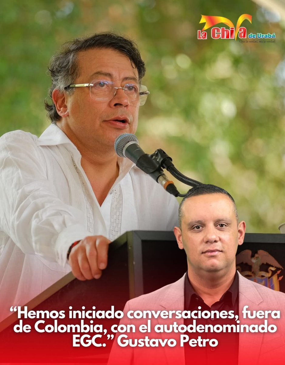 📢 El presidente Gustavo Petro anunció el inicio de conversaciones con el autodenominado Ejército Gaitanista de Colombia y el trámite de un proyecto de ley de justicia restaurativa.

Como representante de las víctimas, celebro que se escuche el clamor de quienes hemos sufrido la