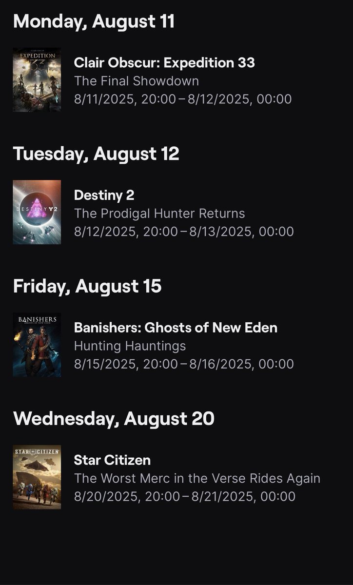 revvariable's tweet image. Holy shit, I actually have a relatively normal schedule coming soon? Guess that means I should put this right here.
Come hang out: twitch.tv/revenant_varia…
Come join the crew: discord.gg/CBNc4Uu