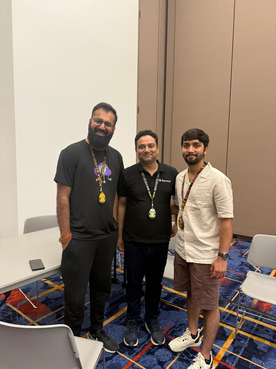 SquareX (@getsquarex) on Twitter photo 📸 Our Head of Cybersecurity Research, Nishant Sharma (<a href="/nishantsharmax/">Nishant Sharma</a>), catching up with Jayesh Singh Chauhan (<a href="/jayeshsch/">Jayesh Singh Chauhan</a>) and Jainil Malaviya ahead of his Cloud Village workshop, Serverless but Not Defenseless.
This two-hour, hands-on DevSecOps session is set to change how 📸 Our Head of Cybersecurity Research, Nishant Sharma (<a href="/nishantsharmax/">Nishant Sharma</a>), catching up with Jayesh Singh Chauhan (<a href="/jayeshsch/">Jayesh Singh Chauhan</a>) and Jainil Malaviya ahead of his Cloud Village workshop, Serverless but Not Defenseless.
This two-hour, hands-on DevSecOps session is set to change how