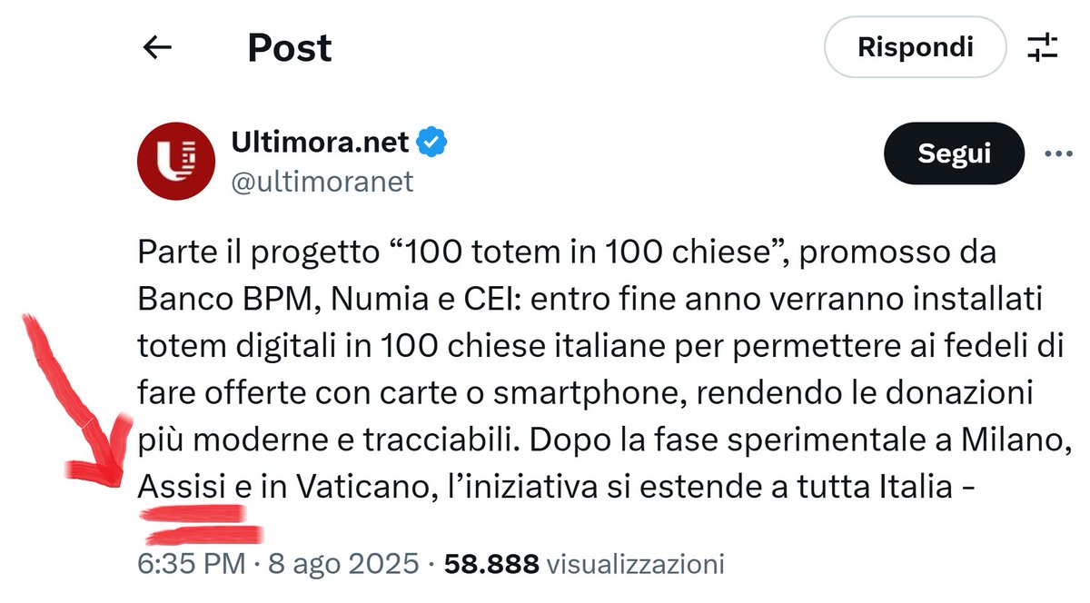 Re Eurode (@reeurode) on Twitter photo Laudato sie, mi' Banchiere, cum tucte le tue creature,
spetialmente messor lo frate Totem,
lo qual è digitale, et autentichi noi per lui;
et ellu è smart e tracciante cum grande splendore:
de me l'offerta porta in detrazione. Laudato sie, mi' Banchiere, cum tucte le tue creature,
spetialmente messor lo frate Totem,
lo qual è digitale, et autentichi noi per lui;
et ellu è smart e tracciante cum grande splendore:
de me l'offerta porta in detrazione.