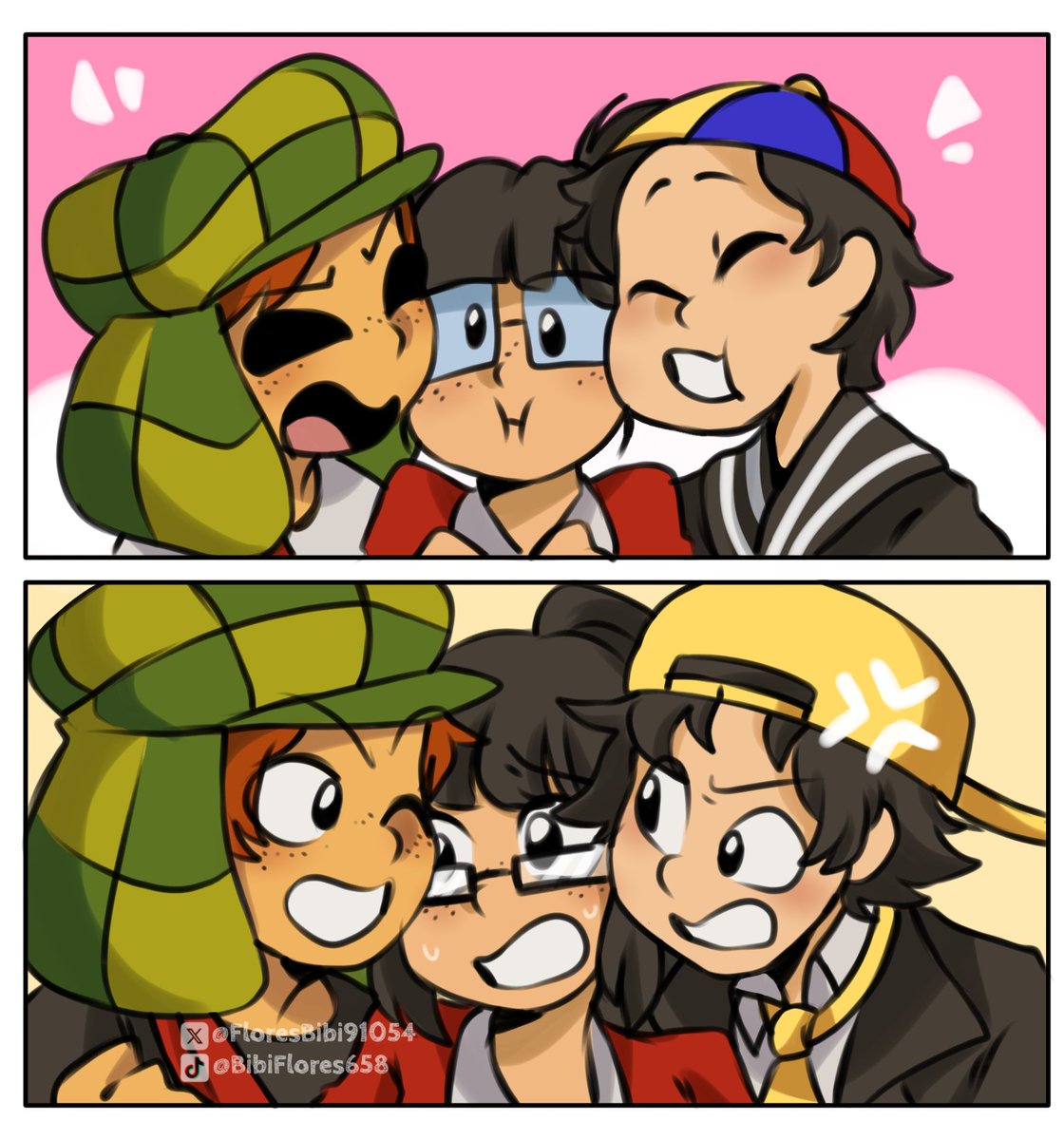 Chavo, Chilindrina y Quico
Siempre juntos🥰🤗

#elchavo #elchavodel8 #elchavodelocho #elchavoanimado