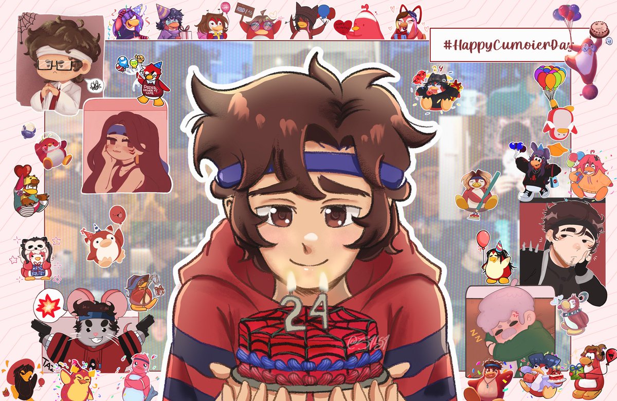 🎂 FELIZ CUMPLEAÑOOOS al admin más culón del condado 💋✨️

Collab que realizamos entre 29 artistas, de parte nuestra para Roier. ദ്ദി ˉ͈̀꒳ˉ͈́ )✧
Espero que les guste a todxs, fue hecha con sudor y lágrimas.  /j🐧❤️

#HappyCumoierDay #HappyRoierDay #Cumpleañoier #Roierfanart