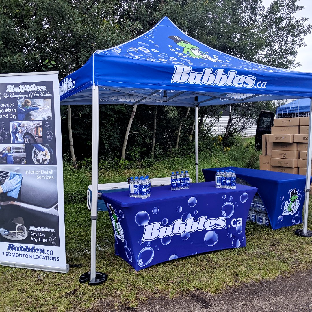SHOW &amp; SHINE IS ON! 🎉 Find the Bubbles team at Rock'n August in St. Albert today until 3pm! Come say hi &amp; grab some cold water! 💧 #RocknAugust #StAlbert #CarShow #Yeg