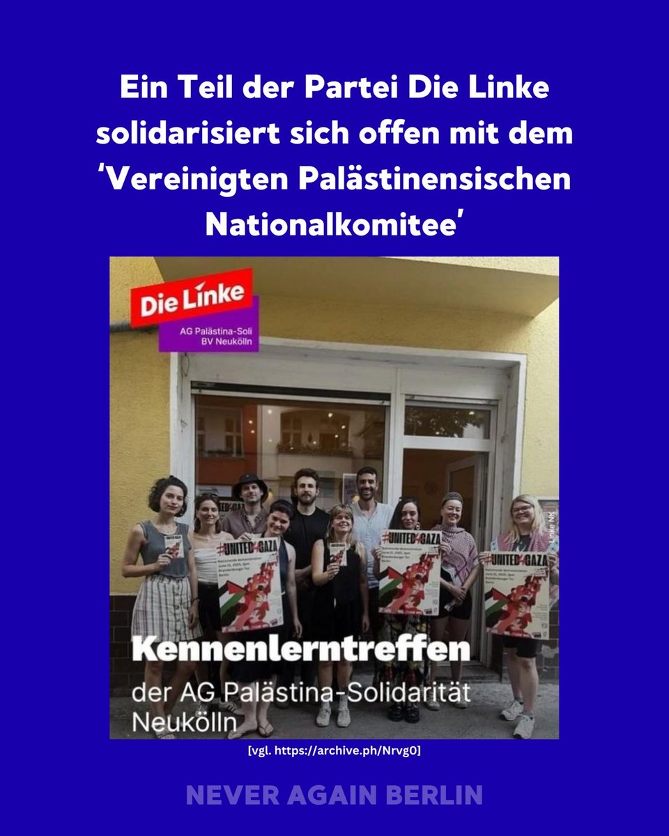 Gegen linken Antisemitismus!

Ein Teil der Partei Die Linke solidarisiert sich offen mit dem Vereinigten Palästinensischen Nationalkomitee.

Lest mehr in den Kommentaren