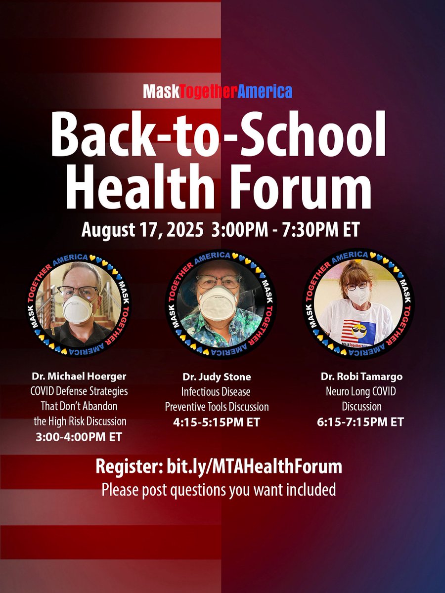 🔺The CDC isn’t warning about circulating COVID variants—does that mean we’re out of the woods with COVID?
🔺Are we safe from bird flu now that we don't see any news about it?
🔺How can we protect kids from Long COVID?
🔺How are patients diagnosed with Neuro Long COVID?
Join us.