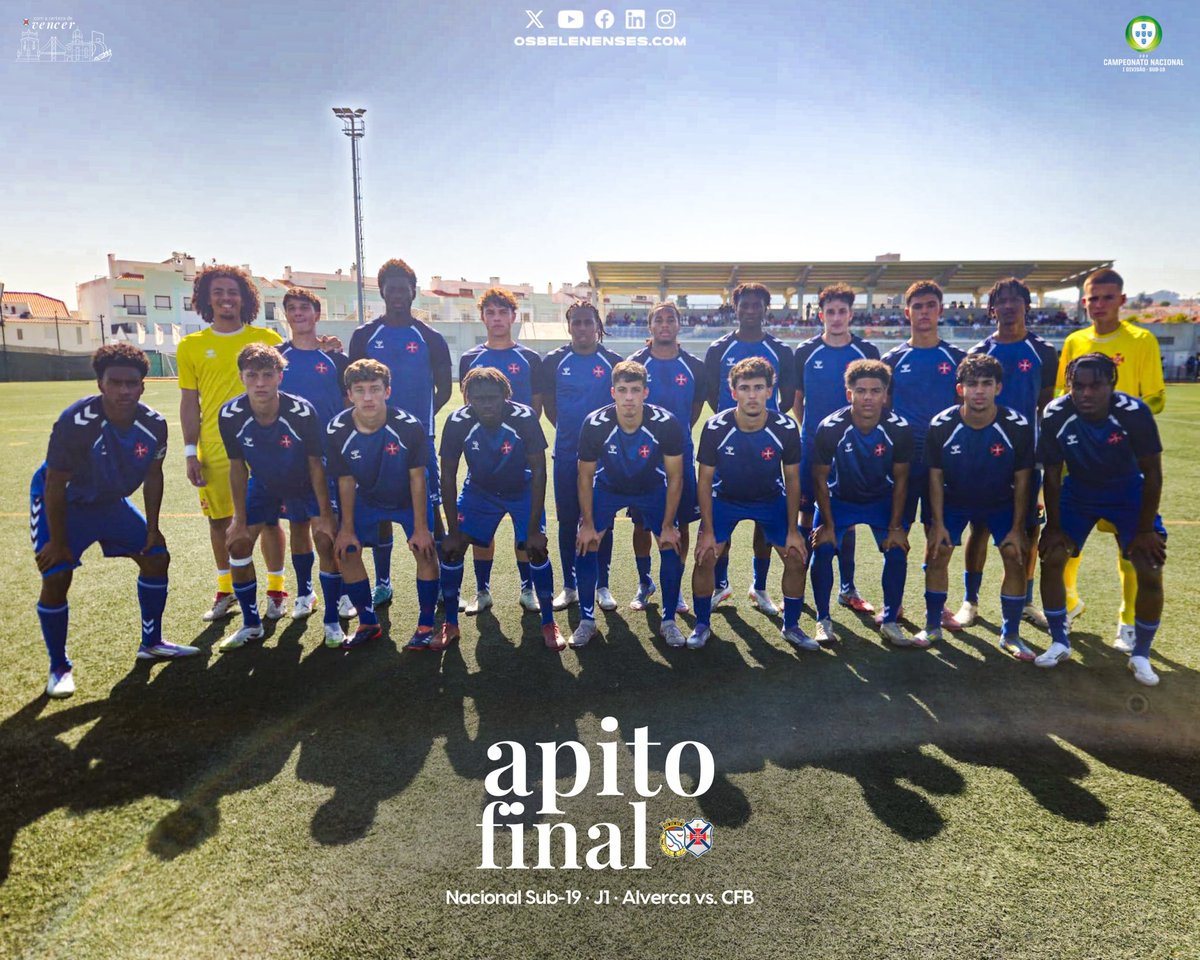 💥 Entrada a vencer no Campeonato Nacional de #Juniores:
Alverca, 0 - #Belenenses, 1

Diogo Varela apontou o golo do primeiro triunfo dos #Sub19 da #CruzDeCristo. Vamos com tudo, Equipa! 💙🙌 #tweetpastel