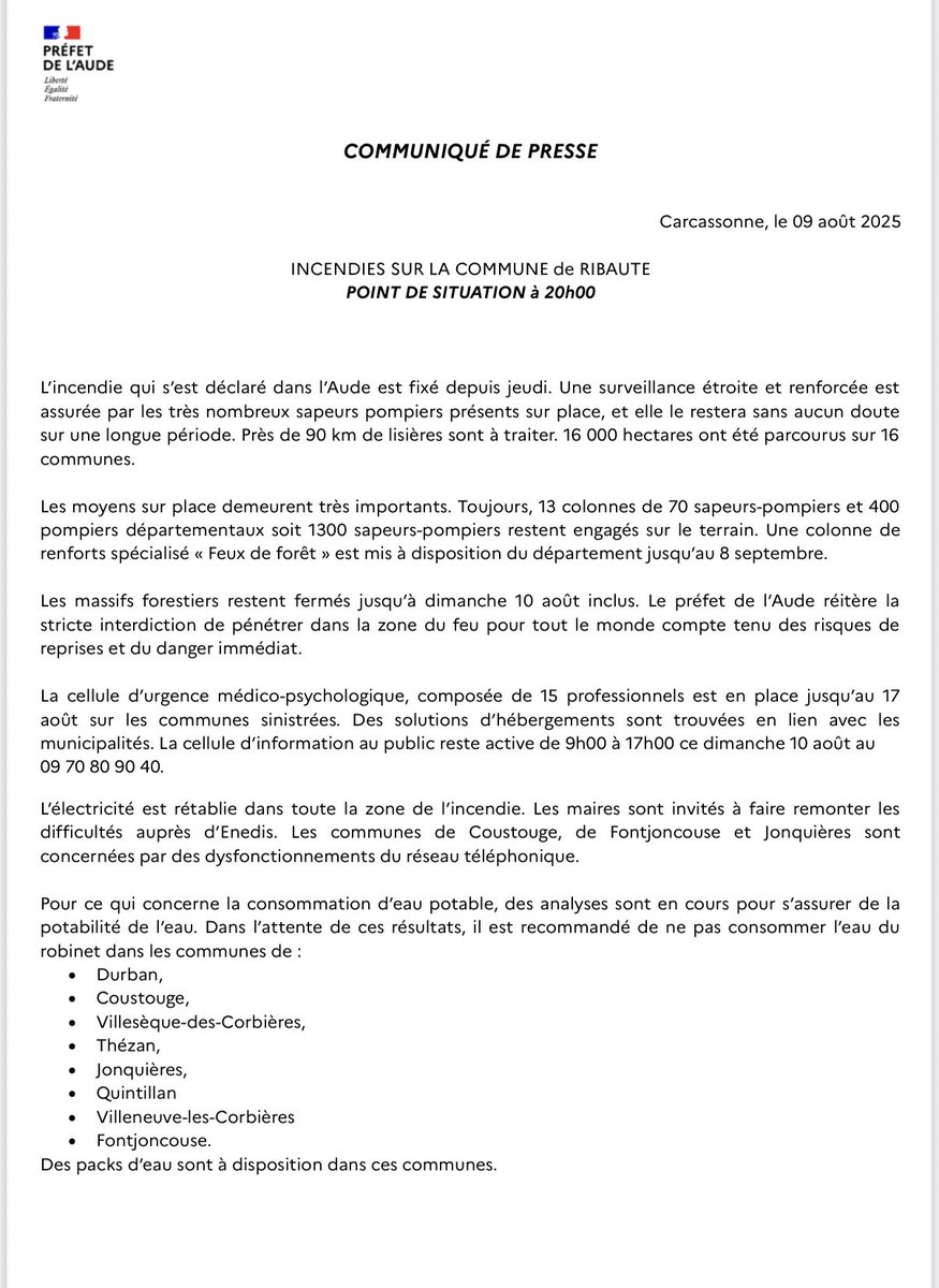 Préfet de l'Aude🇫🇷 tweet media