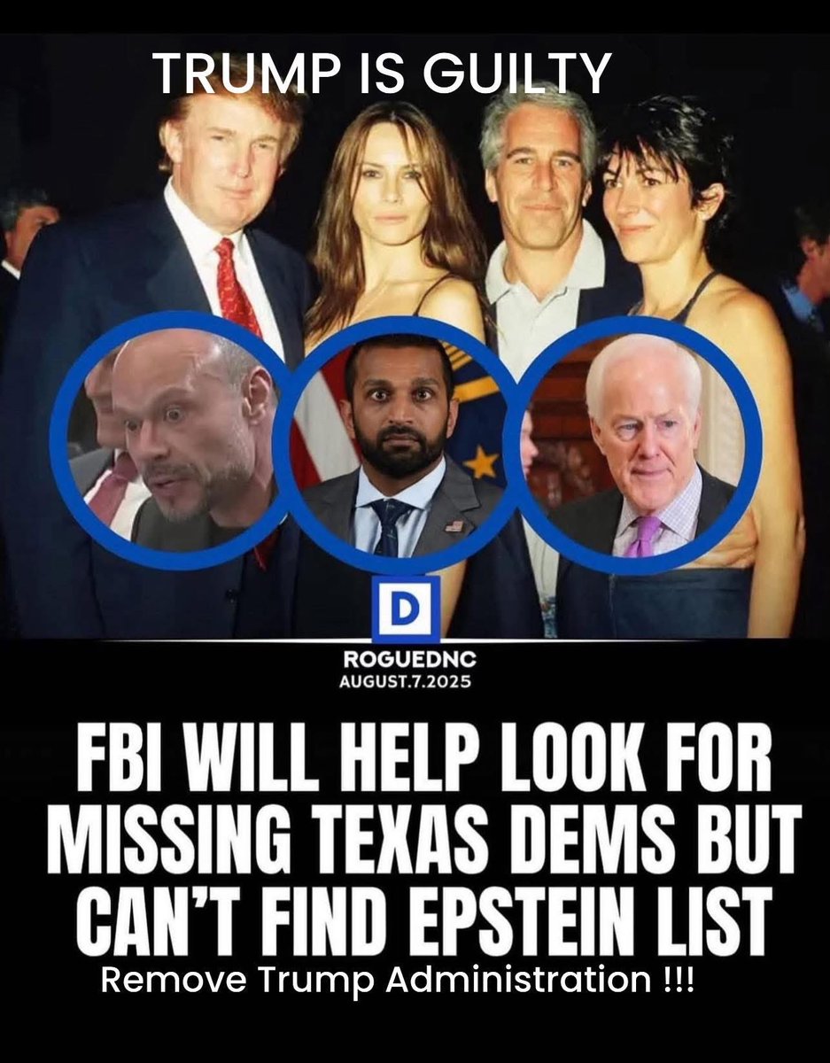 cardon_brian's tweet image. Yeah I want to know as well, why would Sen John Cornyn (R-TX) ask for Kash Patel’s help in finding the Texas Dems when he can’t even find the #EpsteinFiles that are on Pam Bondi’s desk? Enquiring minds want to know. In other news water is wet.