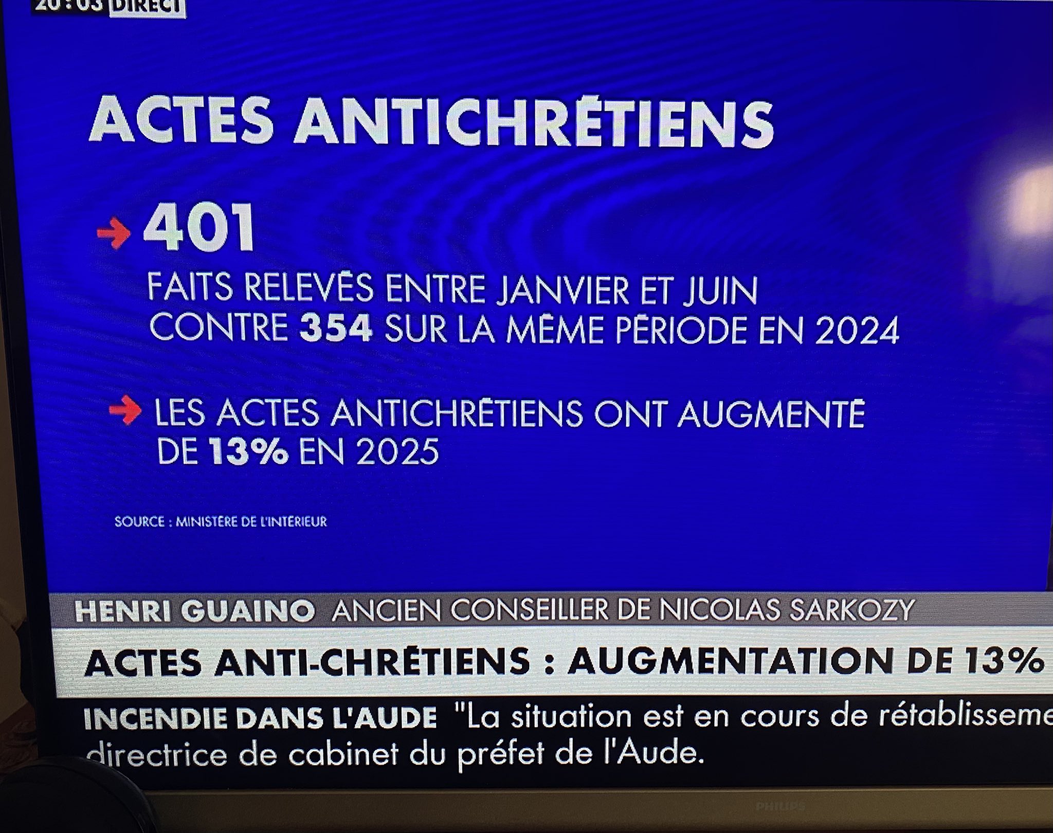vainvain on X: "13% actes anti chrétiens en plus par rapport à 2024 ,  explosion des actes antisémites mais pour l'extrême gauche la gauche la  France est un pays islamophobe ! #cnews #