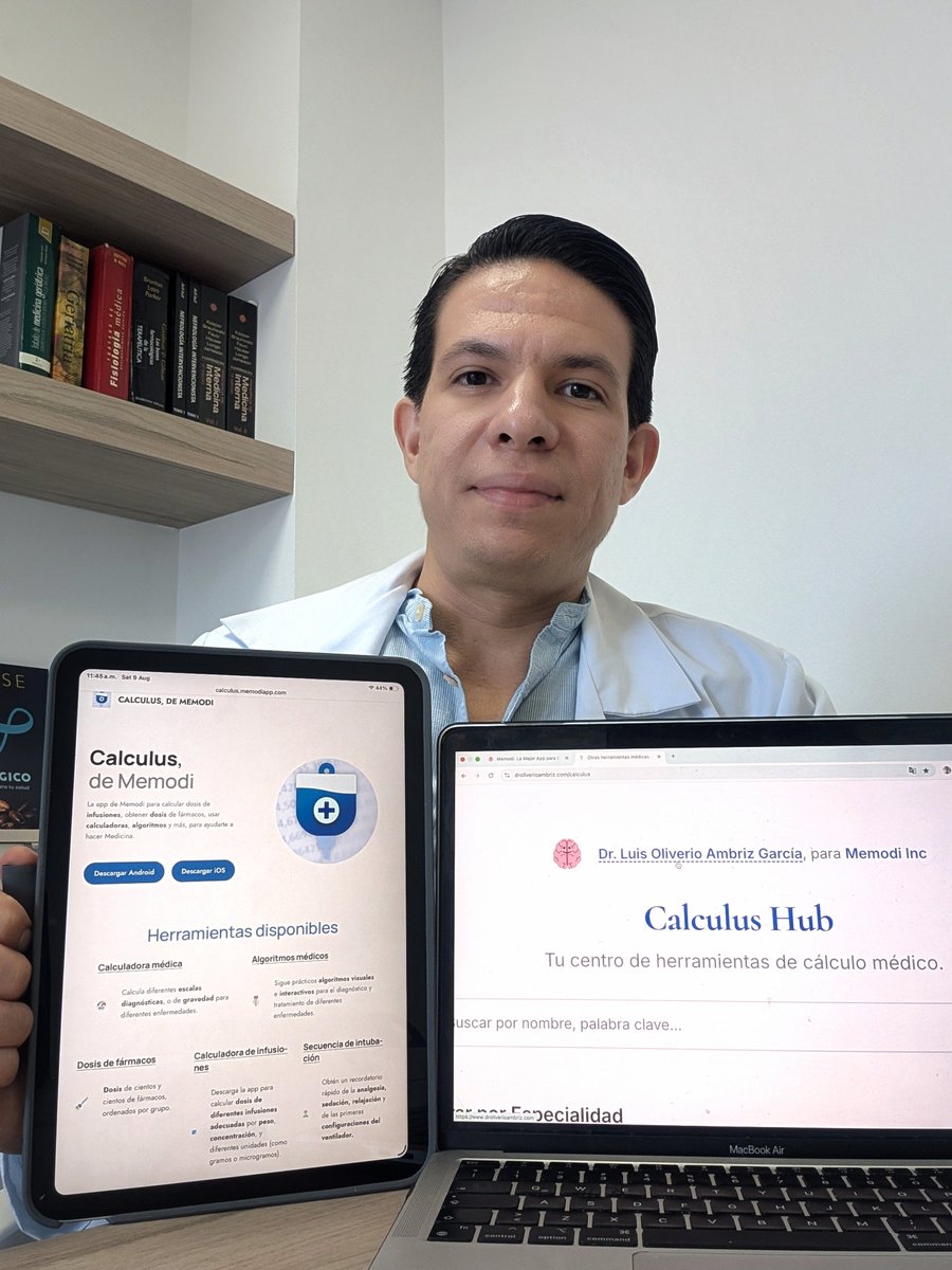 Muy emocionado de anunciar, después de 5 años desde su publicación original: Calculus v2.0. Además de Calculus Hub en la web, y la inserción de Memodi en Perú 🇵🇪. 

Calculus nació en la pandemia, pensando en una forma rápida de calcular cientos de infusiones con los pacientes