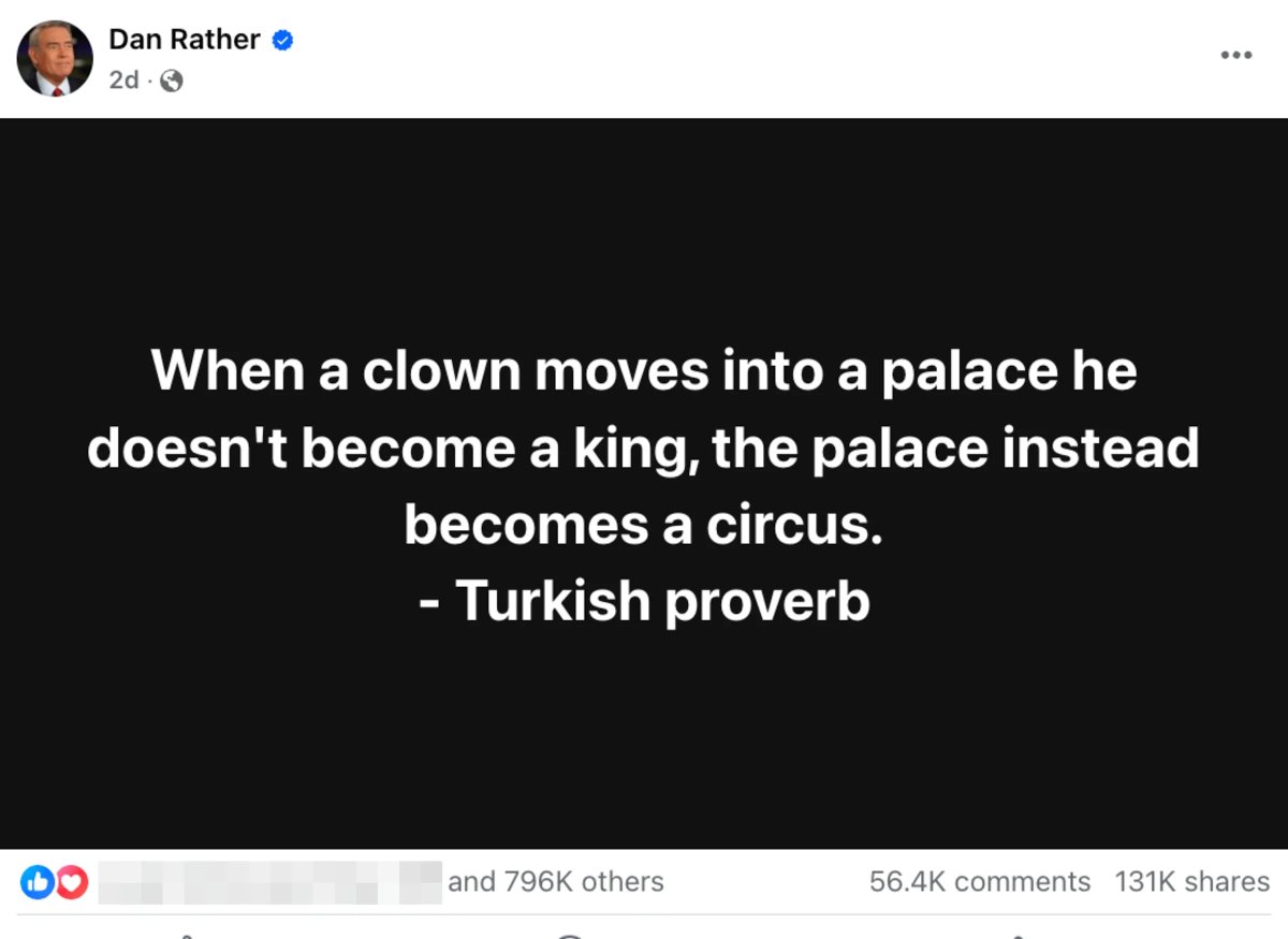 Thank you, Dan Rather.