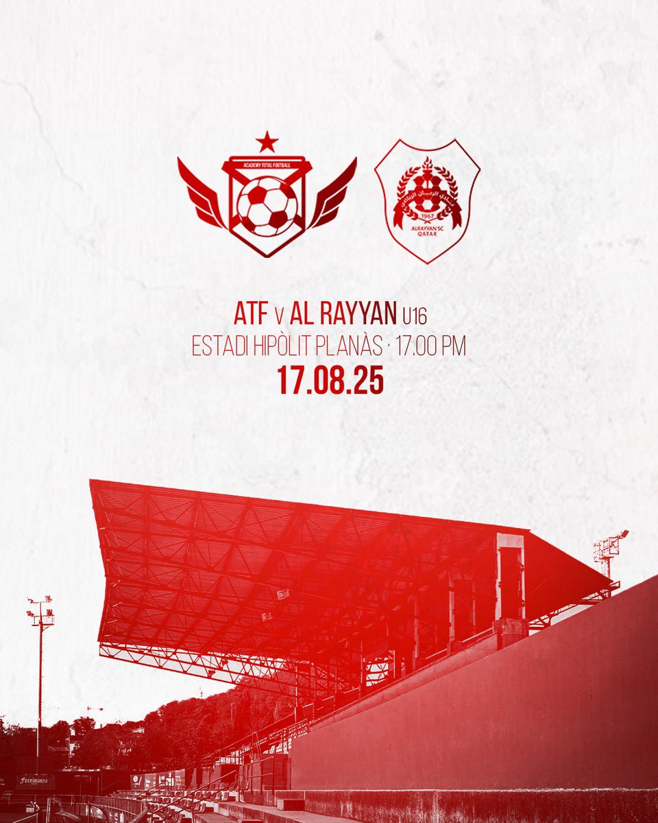 Academy Total Football (@academytf_) on Twitter photo ๐ ๐ก๐๐ซ๐ง ๐ ๐๐ง๐๐
๐ Amistรณs - U16
๐ <a href="/AlrayyanSC/">AlRayyanSC | ูุงุฏู ุงูุฑูุงู</a>
#AcademyTotalFC #HaveFunDreamBig ๐ ๐ก๐๐ซ๐ง ๐ ๐๐ง๐๐
๐ Amistรณs - U16
๐ <a href="/AlrayyanSC/">AlRayyanSC | ูุงุฏู ุงูุฑูุงู</a>
#AcademyTotalFC #HaveFunDreamBig