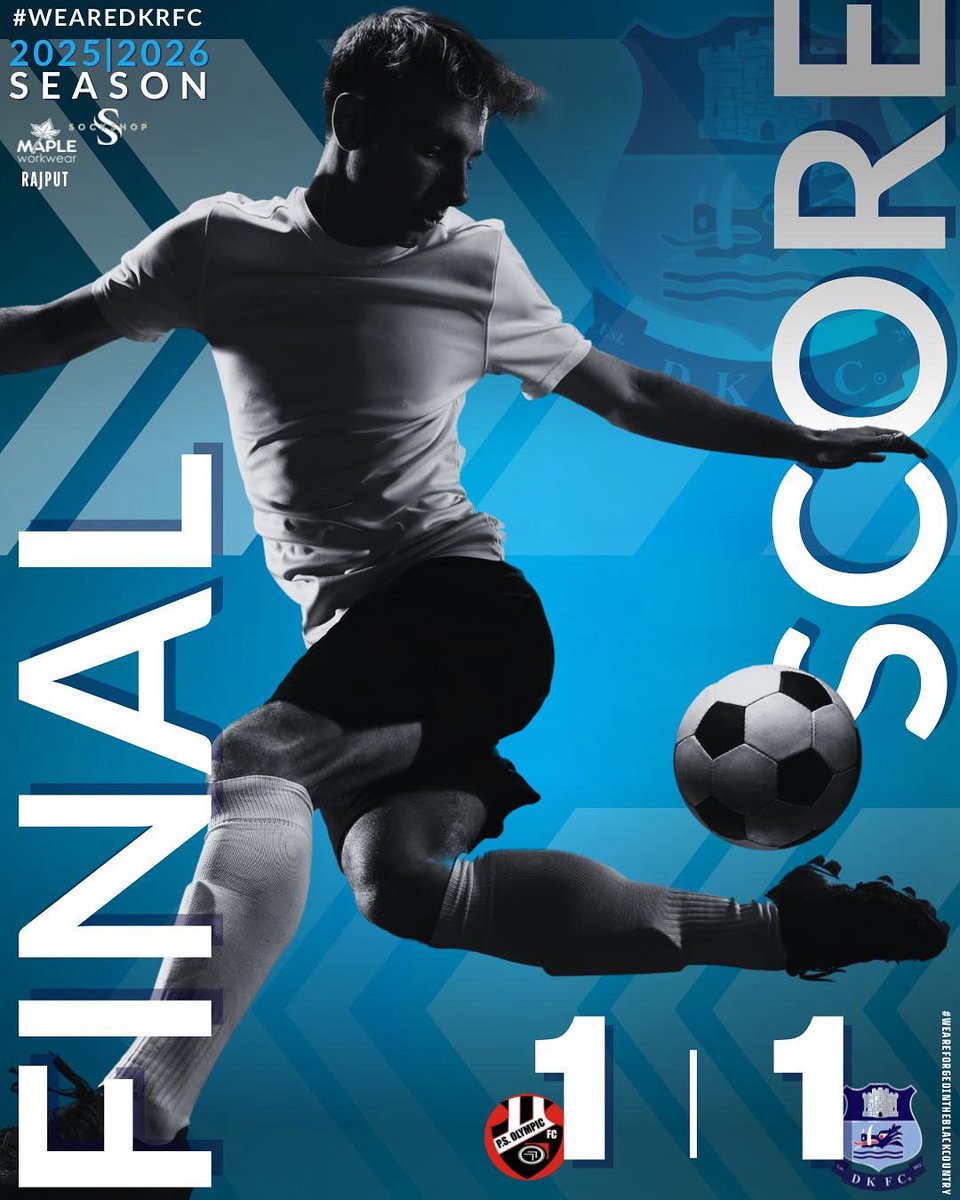 Dudley Kingswinford FC (@dkfootballclub) on Twitter photo ⚽️ It finishes all square at The Dell after a strong performance from DKFC to draw level late in the game!
🥅 Number 9 Shane Farrington with the DK goal! Sponspored by Baristro Coffee Bar!
<a href="/sockshopuk/">SOCKSHOP</a> <a href="/rajputwallheath/">Rajput Indian cuisine</a> <a href="/mapleworkwear/">Maple Workwear</a> #DKFC ⚽️ It finishes all square at The Dell after a strong performance from DKFC to draw level late in the game!
🥅 Number 9 Shane Farrington with the DK goal! Sponspored by Baristro Coffee Bar!
<a href="/sockshopuk/">SOCKSHOP</a> <a href="/rajputwallheath/">Rajput Indian cuisine</a> <a href="/mapleworkwear/">Maple Workwear</a> #DKFC