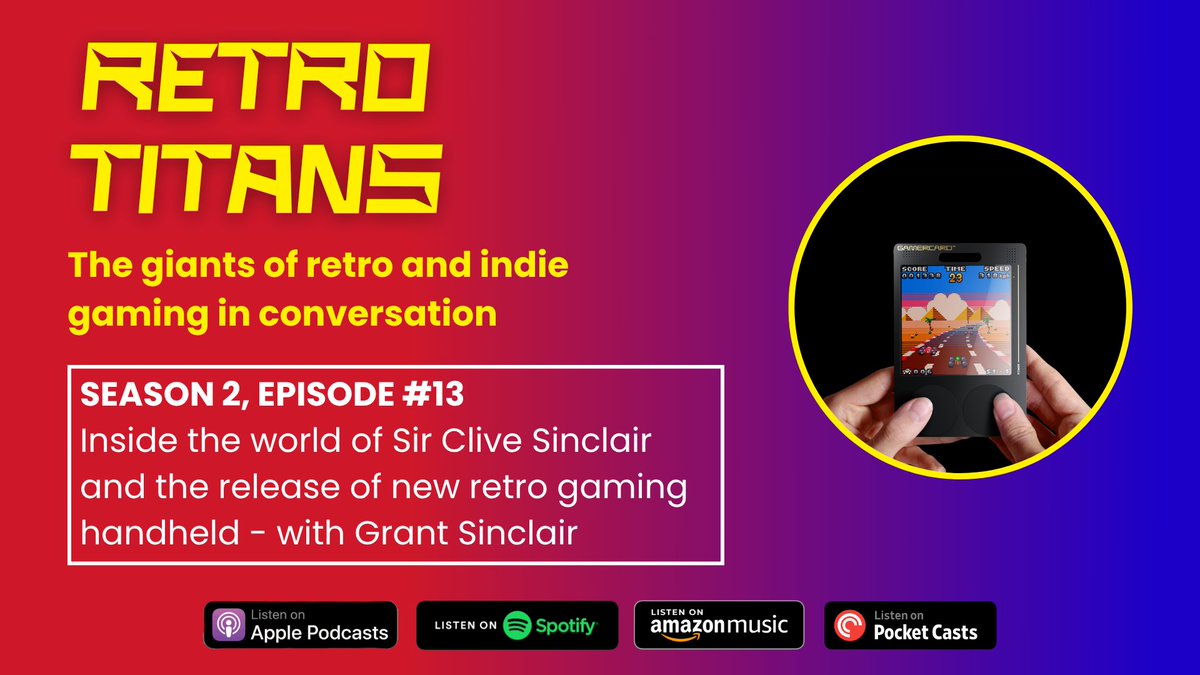 New Retro Titans episode live! 🎙

Grant Sinclair talks about following in his family’s footsteps – from the ZX80 to his new Raspberry Pi handheld, and his vision for gaming and futuristic transport.

A must-listen for fans of retro tech + innovation 👇
open.spotify.com/episode/3Z0VFZ…