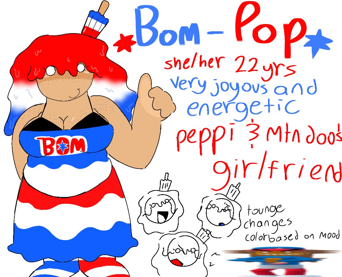 rikoucanyuri's tweet image. new bom-pop ref

feel free to draw but please no sexualization or gruesome stuff 
#theawesomesodagals #bombpop #selfinsert