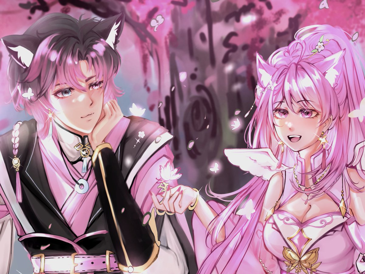 Here's my entry for <a href="/DemiiiPinkFox/">˚ʚ♡🌸Demi🌸♡ɞ˚ 🩷 ❀</a> and <a href="/PinkReniy/">⊱✶ Ren ✶⊰</a> art contest 🩷 
#RENEMIAC2 #art #artcontest