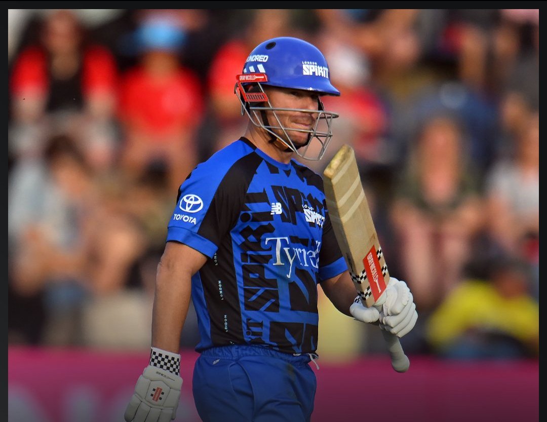 Cricketadd75277's tweet image. A fine knock from David Warner takes London Spirit to 163 💥

#davidwarner #TheHundred2025