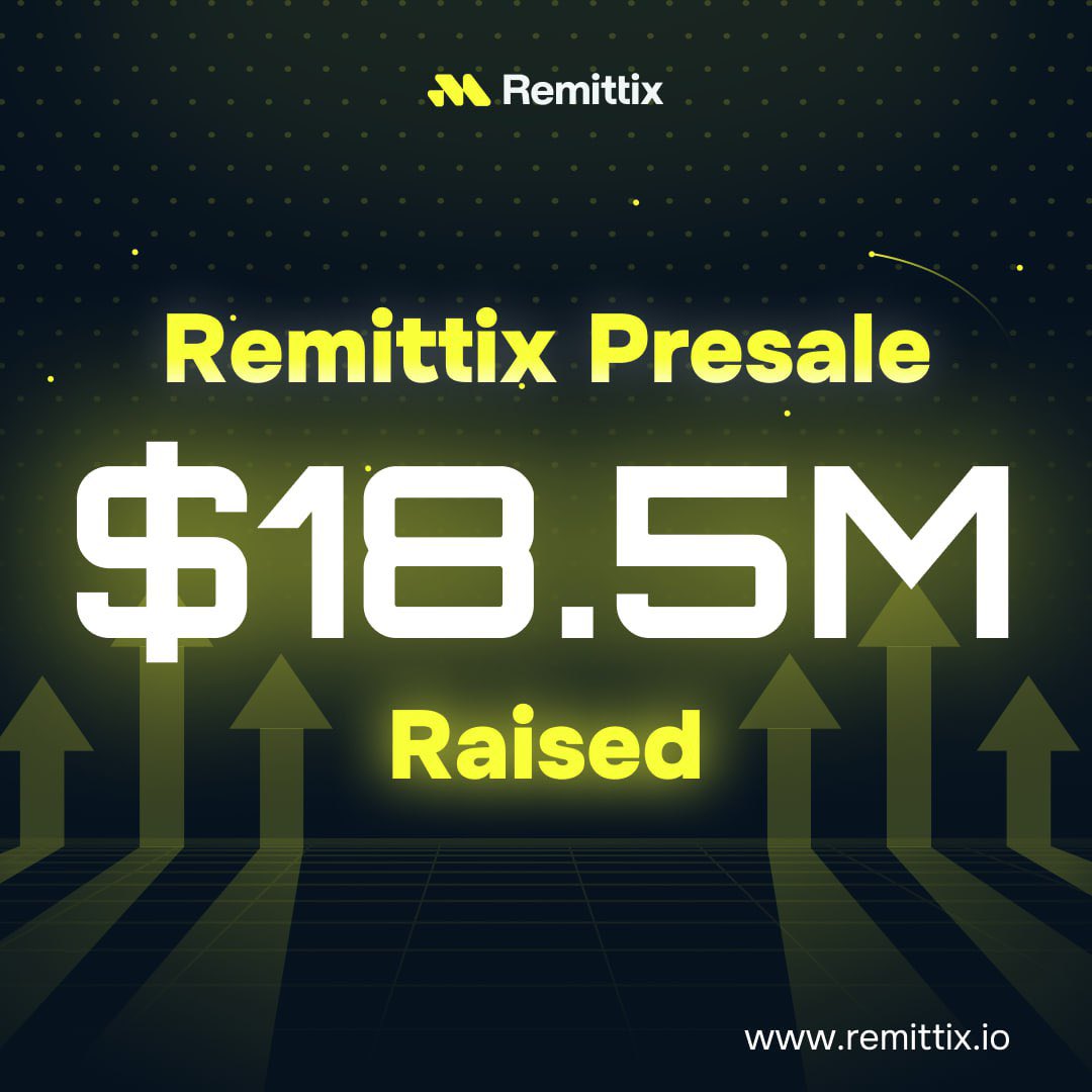 🚀 Remittix Raises $18.5M!

Just 6 days after hitting our soft cap, we are thrilled to announce that Remittix has now secured $18.5 million. This rapid progress is made possible by the unwavering support of our amazing community.

🔥 As we move ahead, enjoy a limited-time 40%