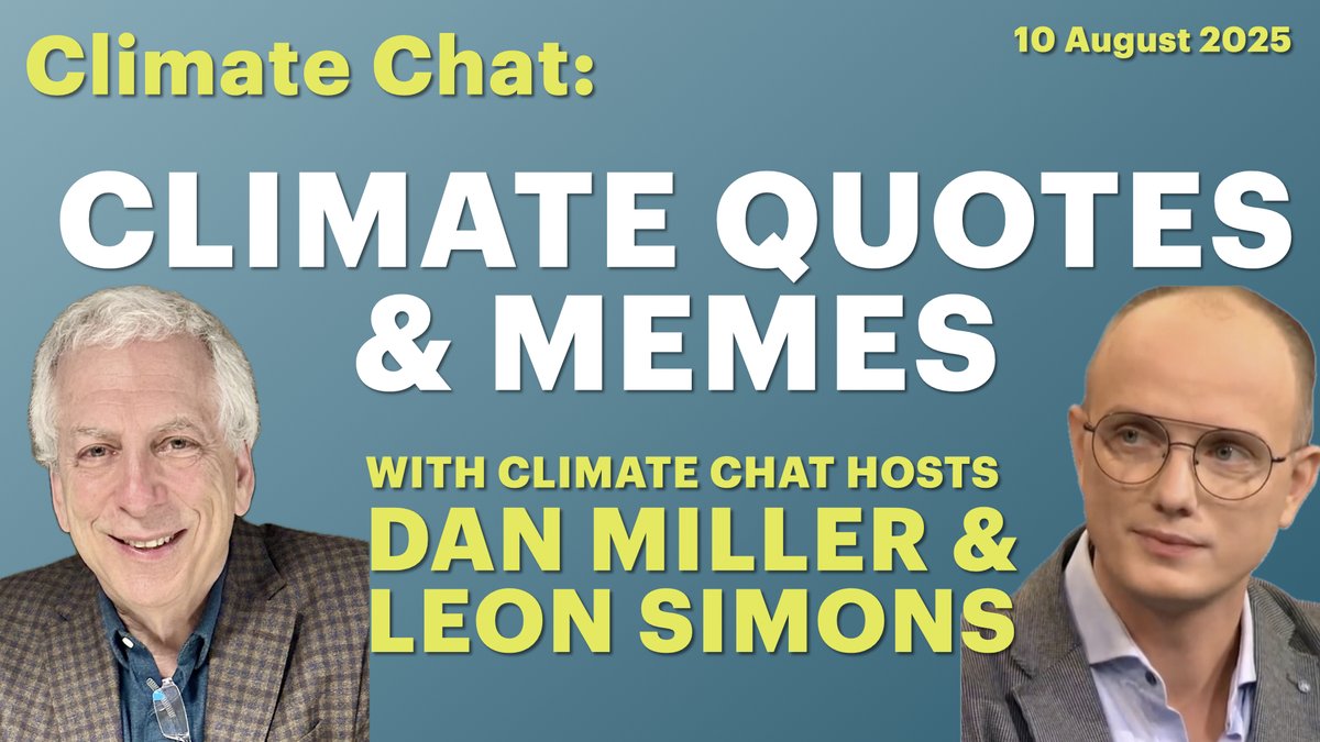 Dan Miller (@danmiller999) on Twitter photo Sunday 8/10 at 10am PT on Climate Chat: Climate Quotes & Memes with hosts Dan Miller & <a href="/LeonSimons8/">Leon Simons (looking up)</a>. On YouTube & LinkedIn-links in thread.
Leave your favorite quotes & memes in this thread.
<a href="/drivingmzstacey/">BikingMzStacey❤️🔥🚲🌁</a> <a href="/radsci/">Ely Rabani #GazaTruceNow</a> Sunday 8/10 at 10am PT on Climate Chat: Climate Quotes & Memes with hosts Dan Miller & <a href="/LeonSimons8/">Leon Simons (looking up)</a>. On YouTube & LinkedIn-links in thread.
Leave your favorite quotes & memes in this thread.
<a href="/drivingmzstacey/">BikingMzStacey❤️🔥🚲🌁</a> <a href="/radsci/">Ely Rabani #GazaTruceNow</a>