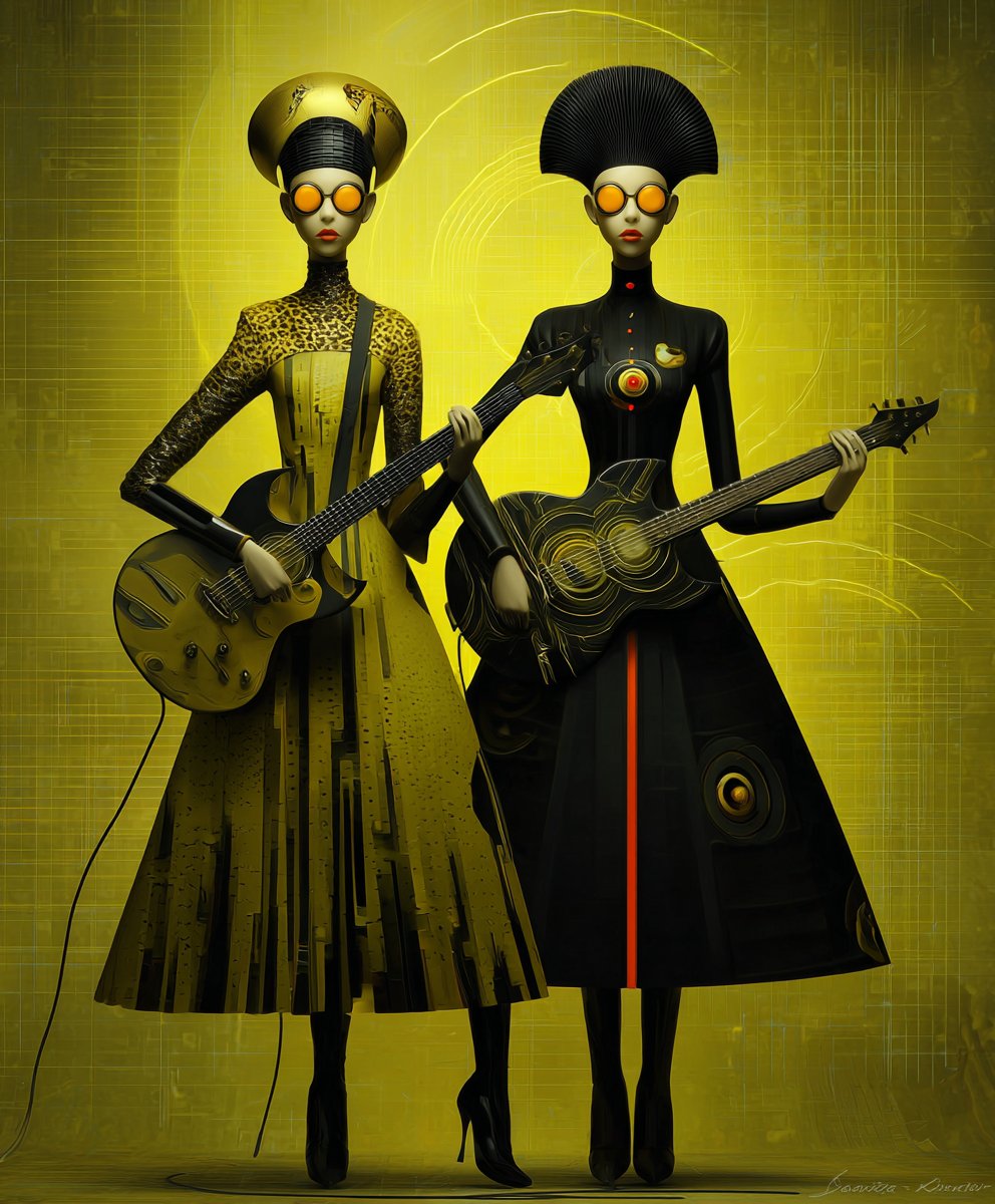 Today's Daily Theme is: reptilian 80s hair band on #midjourneyv7 
#CzechAIArtists #AI #Midjourney #Aiartcommunity #AIart