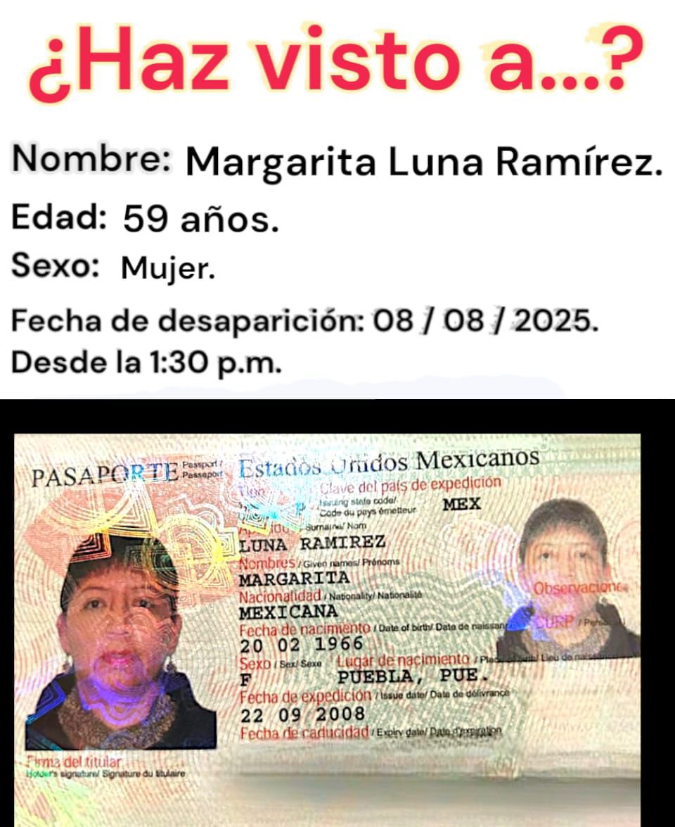 Gigi ◡̈ (@gilianegl) on Twitter photo Ayúdanos a localizarla⚠️⚠️ señas particulares: 160cm, 75kg, cabello corto negro, tez apiñonada. <a href="/carlosmartinh/">Carlos Martin Huerta</a> <a href="/JCarlos_Valerio/">Juan Carlos Valerio</a> <a href="/laredcincoradio/">Cinco Radio Oficial</a> <a href="/PueblaenLinea/">Puebla</a> <a href="/SSC_Cholula/">Secretaría de Seguridad Ciudadana</a> Ayúdanos a localizarla⚠️⚠️ señas particulares: 160cm, 75kg, cabello corto negro, tez apiñonada. <a href="/carlosmartinh/">Carlos Martin Huerta</a> <a href="/JCarlos_Valerio/">Juan Carlos Valerio</a> <a href="/laredcincoradio/">Cinco Radio Oficial</a> <a href="/PueblaenLinea/">Puebla</a> <a href="/SSC_Cholula/">Secretaría de Seguridad Ciudadana</a>