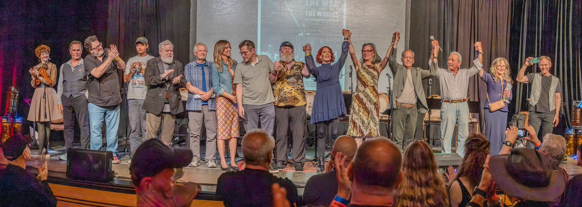 What an amazing unprecedented live performance last night of a newly rewritten War of the Worlds with a huge Star Trek surprise. 

The show was hilarious: just seeing Edward James Olmos and Mary McDonnell together, cracking up, was so perfect.

What a wonderful addition to the