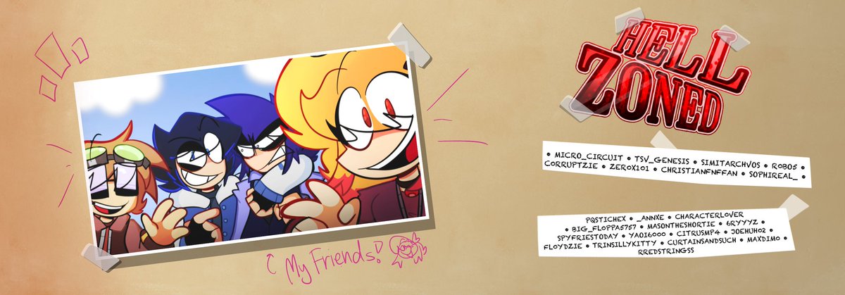 [ #HELLZONED ]
— A indie animatic project on these main 4 [ + another cast of 4! ] of collage students living their lives and perhaps up to doing collage shenanigans.. who knows! 

— Just take a look of Ruth's Diary!  —

[ #indie #indieanimation ]