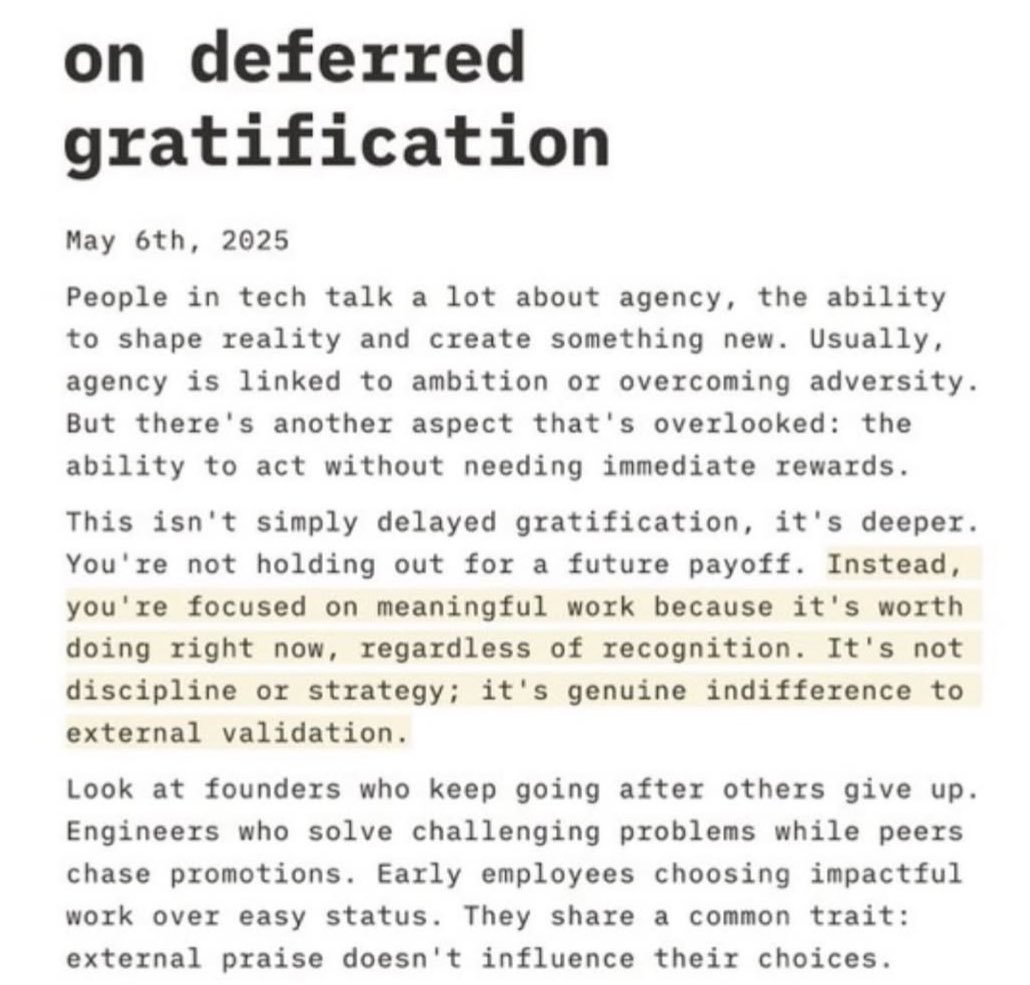deferred gratification