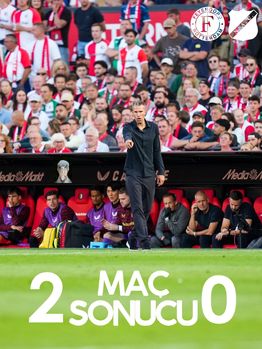 İlk lig maçımızdan galibiyetle ayrılıyoruz.
Feyenoord 2 - 0 NAC Breda
#feynac