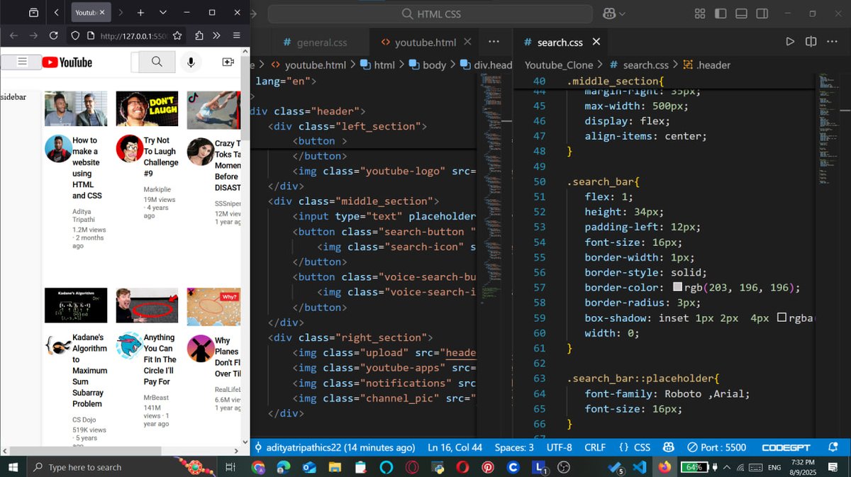 adityacs22's tweet photo. Day 8 of my #100DaysOfCode challenge!🚀
✅Problem no. --> 33,34 #LeetCode
✅Floor and Ceil problems #gfg24
✅Time and Work revision #Aptitude
✅System calls in #OS
✅Git commits
✅Progress in project...(Yt clone)
#LearnInPublic #buildinpublic #Grind https://t.co/tBPX0AV5MX