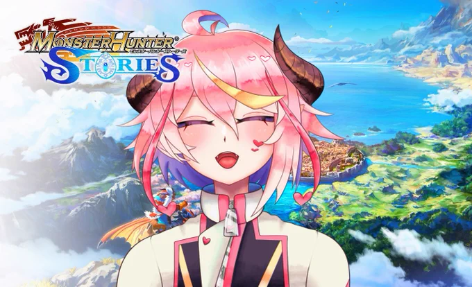 LIVE on Twitch with Monster Hunter Stories! Join me for fun and to RIDE ON~ Link to stream in post below!