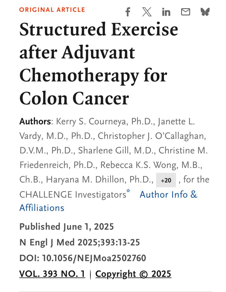 These are my top 3 studies on Exercise as Medicine for this first part of 2025.

Fell free to add yours to the thread 🧵