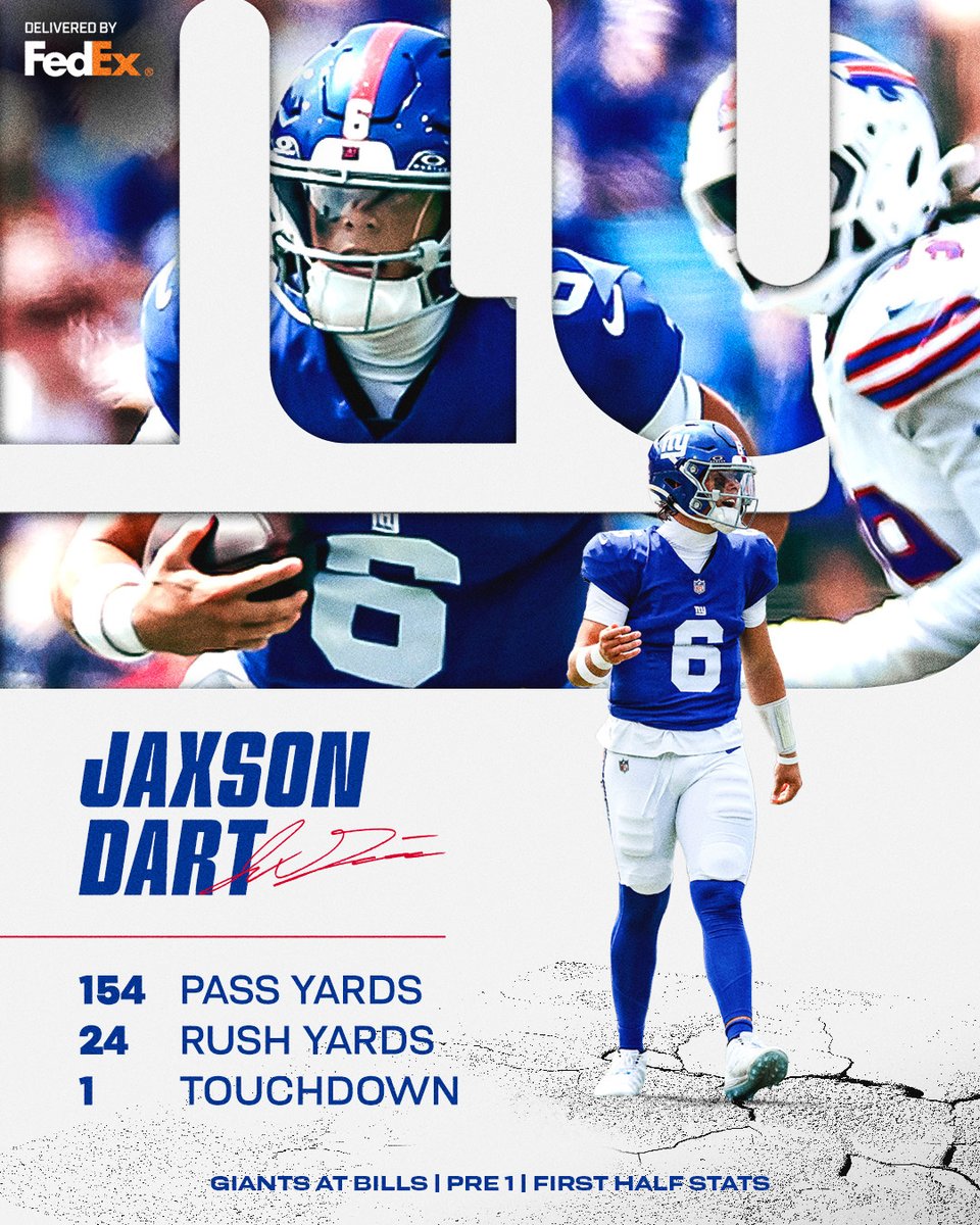 New York Giants (@giants) on Twitter photo Dart's first half stats 🫡 Dart's first half stats 🫡