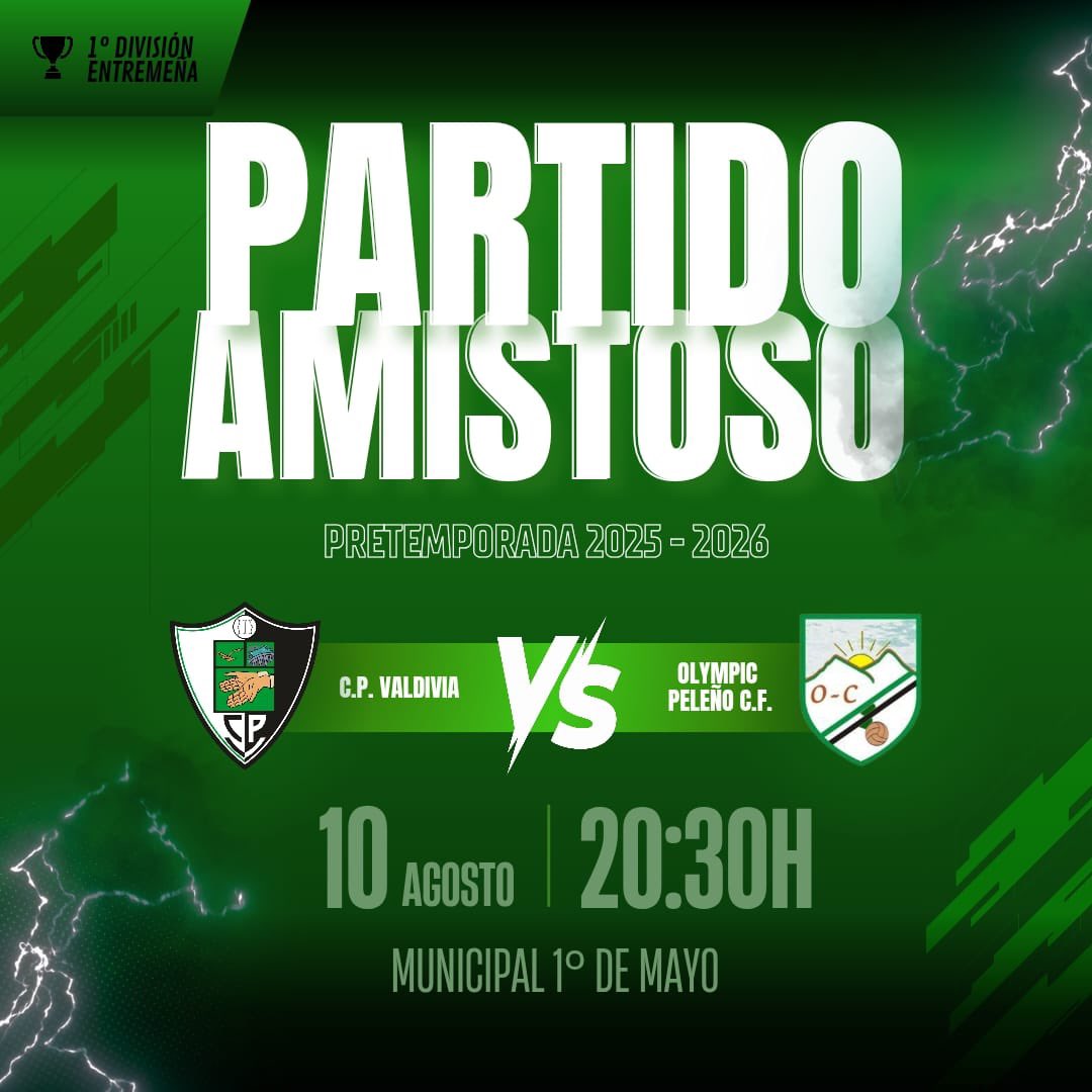 Mañana disputamos nuestro segundo partido amistoso de la pretemporada y recibimos en casa al @olympicpelenocf 

Ven, disfruta del partido y apoya a tu equipo desde el primer minuto.

📅 Domingo 10 de agosto
⏰ A las 20:30h
📍 Municipal 1° de mayo