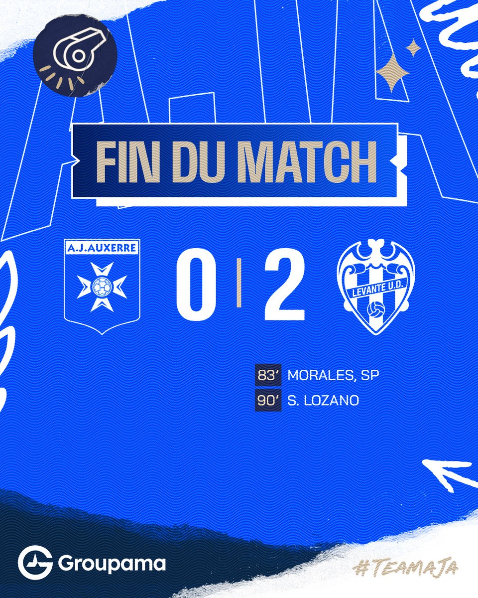 🔚 𝐅𝐢𝐧 𝐝𝐮 𝐦𝐚𝐭𝐜𝐡 🏟️

L’AJA s’incline face aux Espagnols pour son dernier match de préparation. Prochain rendez-vous dimanche 17 août à l'Abbé Deschamps, face au Lorient FC 🔜

#TeamAJA #AJAITFC (0-2)