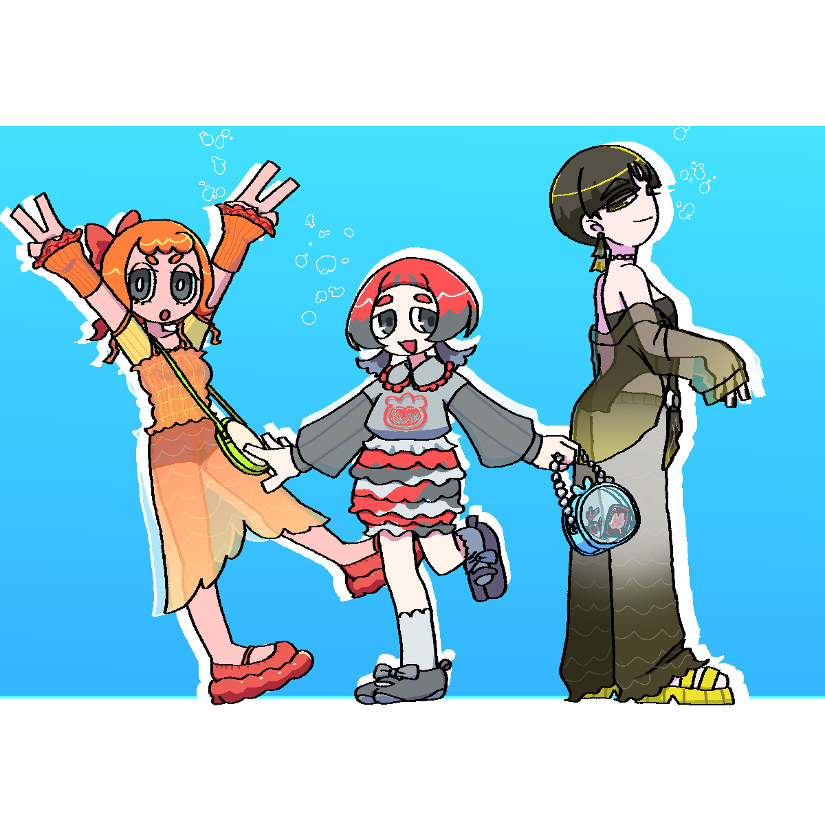 ikamera_01's tweet photo. 金魚モチーフでキャラデザ。 https://t.co/Q4CNmPOP1C