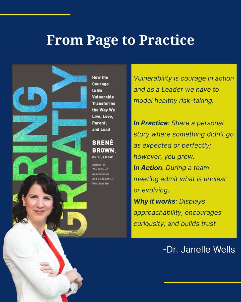 This week’s pick in our summer reading series is 'Daring Greatly' by Brené Brown.
Dr. MacAulay reflects on letting go of perfection. Dr. Wells shares how leaders can practice vulnerability in action and why it builds trust.
Courage starts with showing up as human.
#WellsQuest