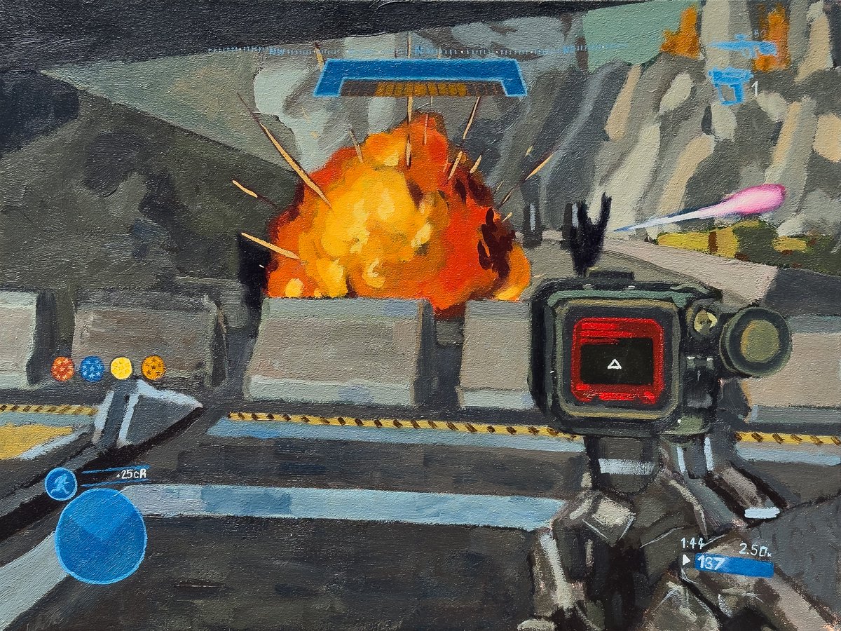 Credit Farming - Halo Reach 
Oil on canvas.