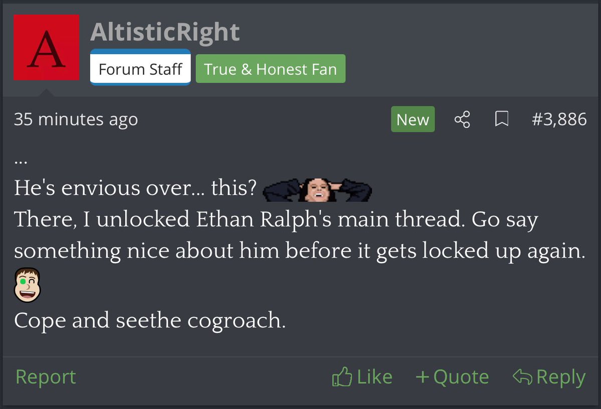Sneed Dave Williams (@sneeddaywilliam) on Twitter photo In response to <a href="/CogCity/">R⚙B⚙ C⚙G</a>’s cries, the main Ethan Ralph thread has been unlocked. Cog will undoubtedly use this as a way to claim he has some form of power and influence. He does not. Be sure to check out Cog’s own thread when you visit and learn about how he raped a 14 year old. In response to <a href="/CogCity/">R⚙B⚙ C⚙G</a>’s cries, the main Ethan Ralph thread has been unlocked. Cog will undoubtedly use this as a way to claim he has some form of power and influence. He does not. Be sure to check out Cog’s own thread when you visit and learn about how he raped a 14 year old.