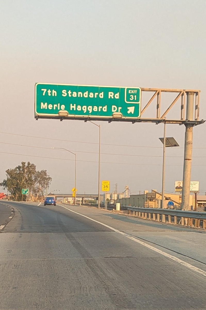DeanGoodman's tweet image. Driving through #Bakersfield, always a thrill to see this sign #MerleHaggard