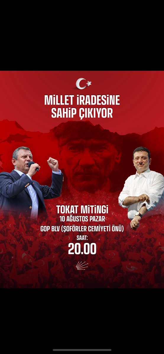 YARIN TOKAT İLE KUCAKLAŞMAYA !!!
HAYDİ TOKAT DEMOKRASİYE
SAHİP ÇIKALIM..